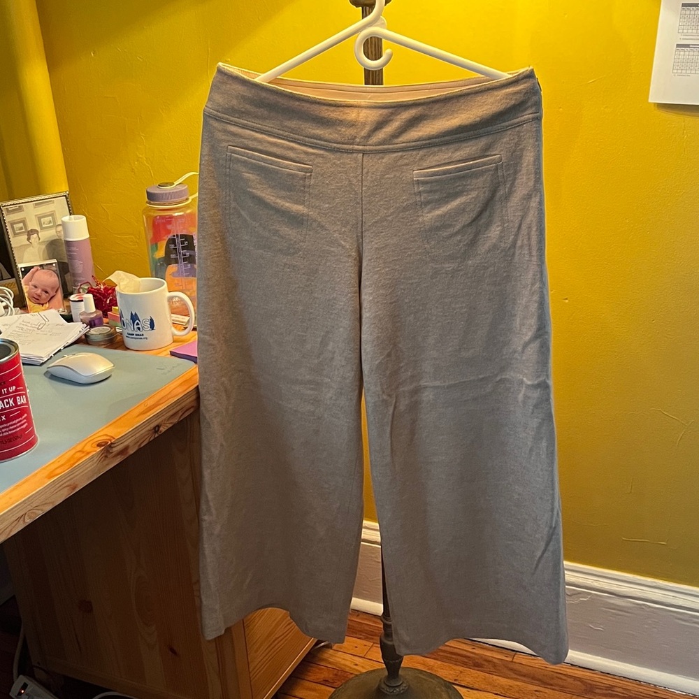 Elevenses wool blend wide leg capri pants